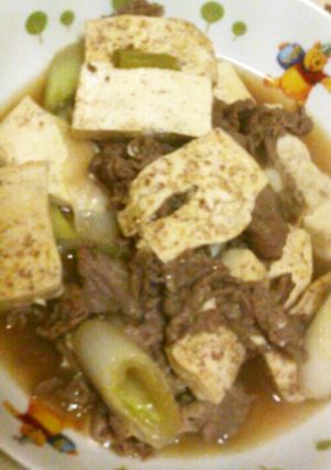 すき焼き風♪簡単肉豆腐-レシピのメイン写真