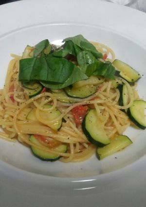 チェリートマトとズッキーニのパスタ-レシピのメイン写真