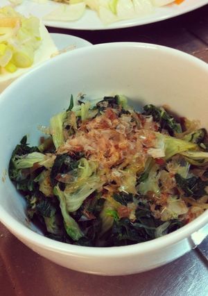 オオゼキで買った京菜のあえ物-レシピのメイン写真