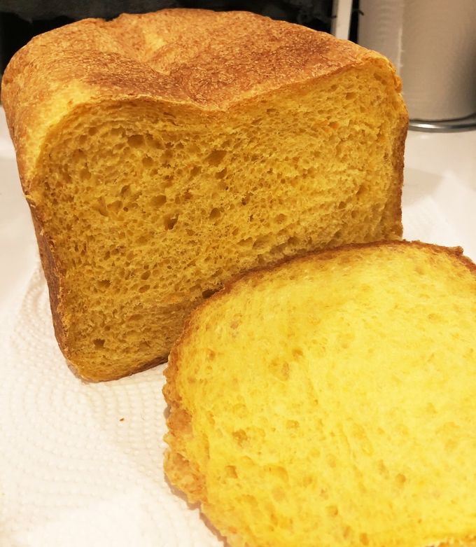 Hbふわふわニンジン食パン☆(^^)V by まりる☆ 【クックパッド】 簡単