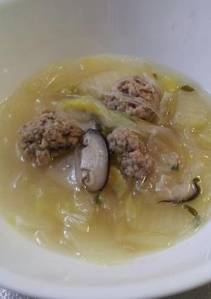 白菜と肉団子の 春雨スープ-レシピのメイン写真
