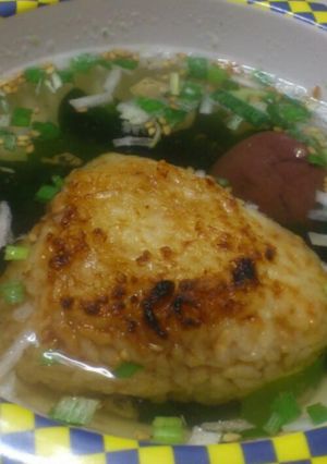二日酔い防止！簡単しじみの焼きお握り茶漬-レシピのメイン写真