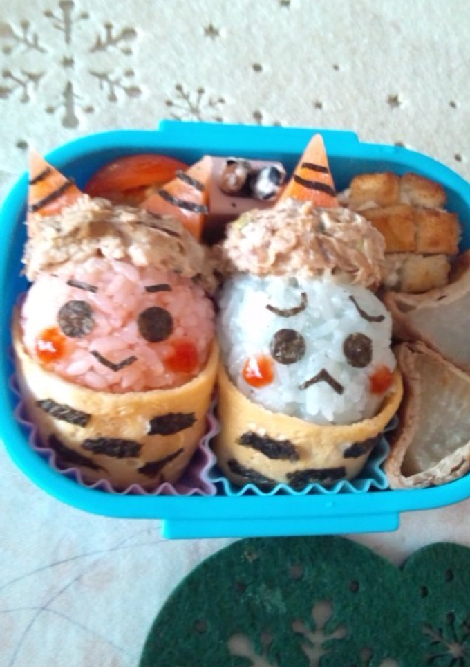 ☆キャラ弁♪節分に♪赤鬼さんと青鬼さん☆-レシピのメイン写真