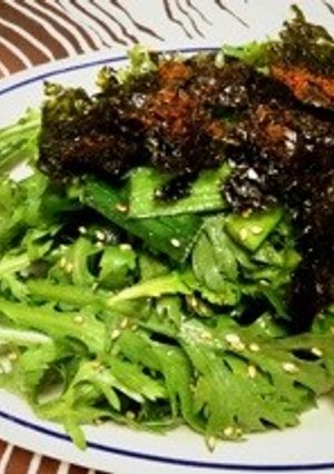 春菊とニラの韓国風サラダ-レシピのメイン写真