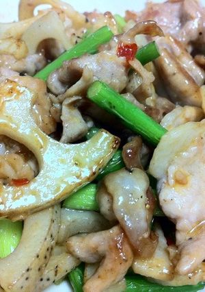 にんにくの芽と豚肉のスイートチリ炒め-レシピのメイン写真