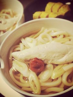 簡単☆ささみと梅のさっぱりうどん-レシピのメイン写真