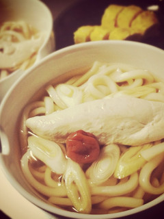 簡単☆ささみと梅のさっぱりうどん-レシピのメイン写真