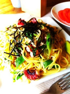 肴☆大人限定☆ タコと芹の和風パスタ-レシピのメイン写真