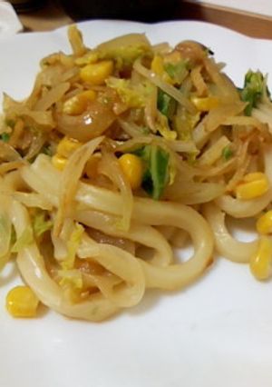 簡単でおいしいみそ焼きうどん-レシピのメイン写真