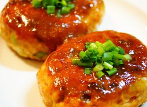 ✿鶏ひき肉と葱の味噌照り焼きハンバーグ✿-レシピのメイン写真
