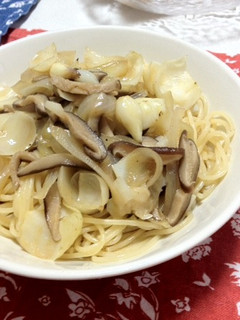 ユリ根としいたけのほっこり和風パスタ-レシピのメイン写真