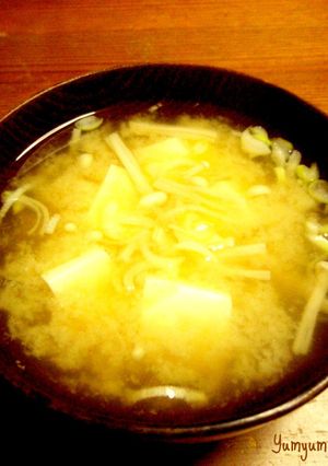 豆腐とえのきの味噌汁-レシピのメイン写真