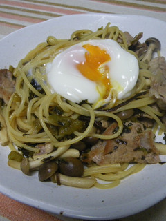 □豚肉と高菜の和風パスタ□-レシピのメイン写真