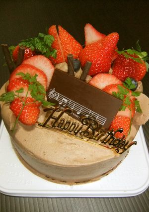 チョコレートケーキのバースデーケーキ❤-レシピのメイン写真