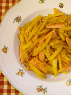 じゃがいもと魚肉ソーセージのカレー炒め-レシピのメイン写真