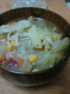 具だくさん♪キャベツと鶏ひき肉のスープ-レシピのメイン写真