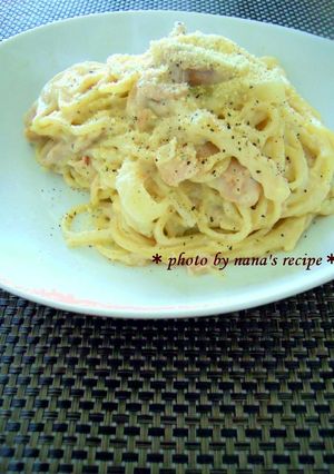 ノンオイルツナ缶と豆乳のクリームパスタ-レシピのメイン写真