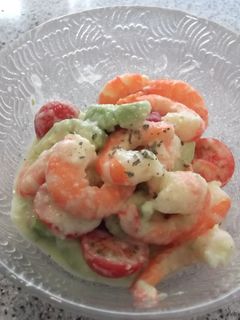 海老とアボカドの玉ねぎドレッシング和え-レシピのメイン写真