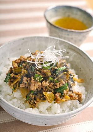 からかもんとニラの肉味噌炒め丼-レシピのメイン写真