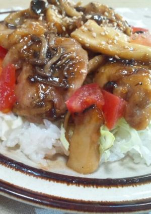 鶏肉とキノコのオイスター照り焼き-レシピのメイン写真