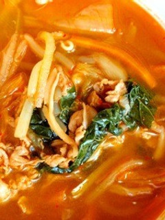 生姜ぽかぽか*こくうま!キムチ味噌スープ-レシピのメイン写真