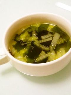 白菜とワカメの中華スープ-レシピのメイン写真