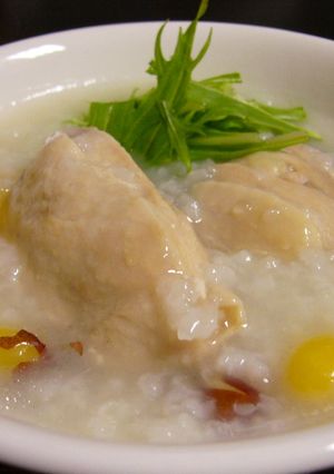 サムゲタン風おかゆ　薬用養命酒入　（笑）-レシピのメイン写真