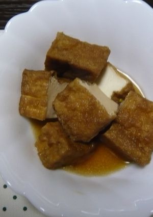 ご飯が進む、厚揚げの甘煮(>_<)。-レシピのメイン写真