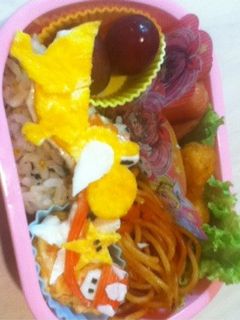 キャラ弁☆ヨッシーときのこ&スター☆-レシピのメイン写真