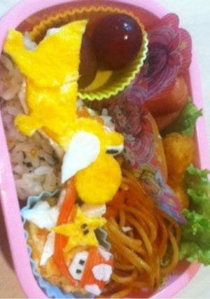 キャラ弁☆ヨッシーときのこ＆スター☆-レシピのメイン写真