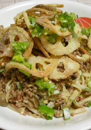 揚げ根菜の和風ペペロンチーノ-レシピのメイン写真
