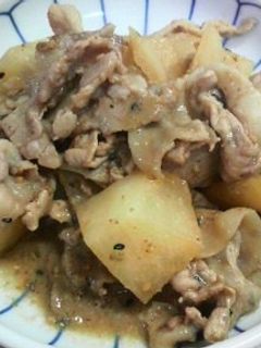 豚肉と大根のゴマ味噌煮-レシピのメイン写真