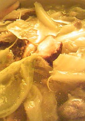 レンジ：鮭と椎茸とキャベツの中華風スープ-レシピのメイン写真