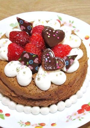 ふわふわ♪チョコチーズスフレケーキ♪-レシピのメイン写真