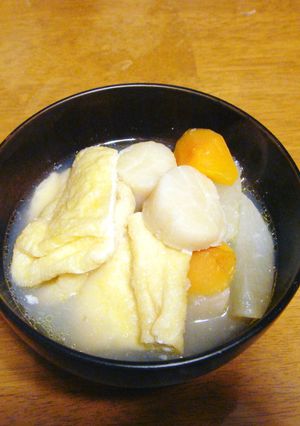 だいこんと油揚げの貝柱スープ煮-レシピのメイン写真