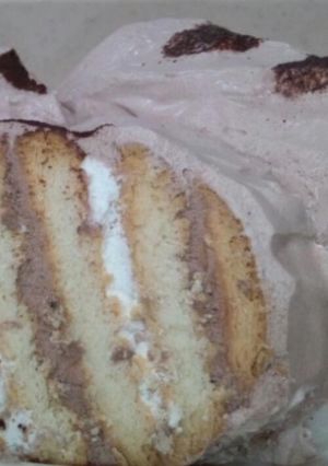 簡単ビスケットケーキ♪ブッシュドノエル風-レシピのメイン写真