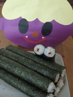 ラップで作る 細巻き寿司-レシピのメイン写真