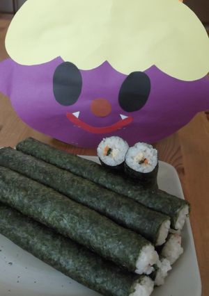 ラップで作る 細巻き寿司-レシピのメイン写真