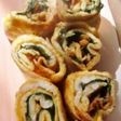 青ジソと桜エビのしょうゆ味つけ卵焼き