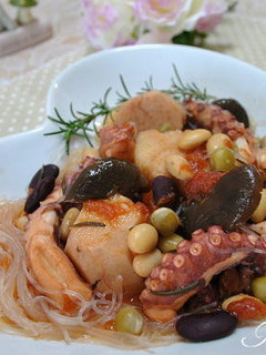 たこと里芋と豆のトマト煮-レシピのメイン写真