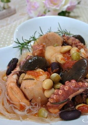 たこと里芋と豆のトマト煮-レシピのメイン写真