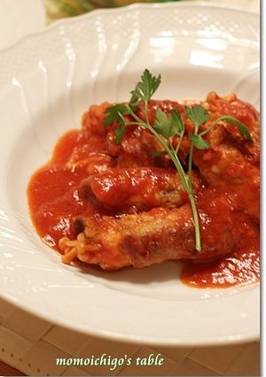 きのこポークロールのトマト煮-レシピのメイン写真