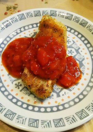 サーモンの香草焼き風～トマトソースがけ～-レシピのメイン写真