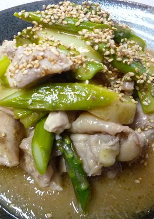 ♡◎市販だれ大活用♪鶏じゃがアスパラ蒸し-レシピのメイン写真