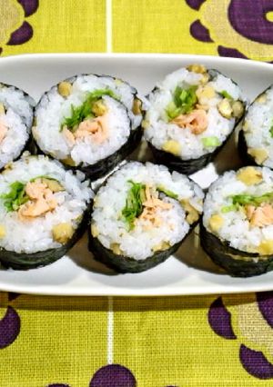 鮭ナッツレタスロール-レシピのメイン写真