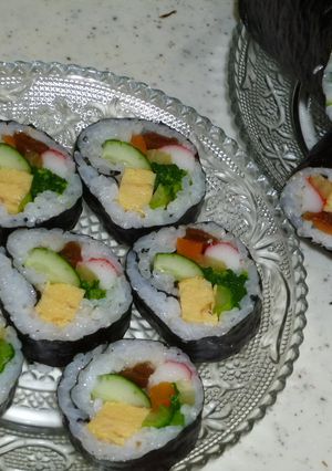 恵方巻き　and　キンパ-レシピのメイン写真