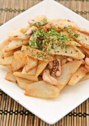 シャキシャキ里芋の塩辛バター醤油炒め-レシピのメイン写真