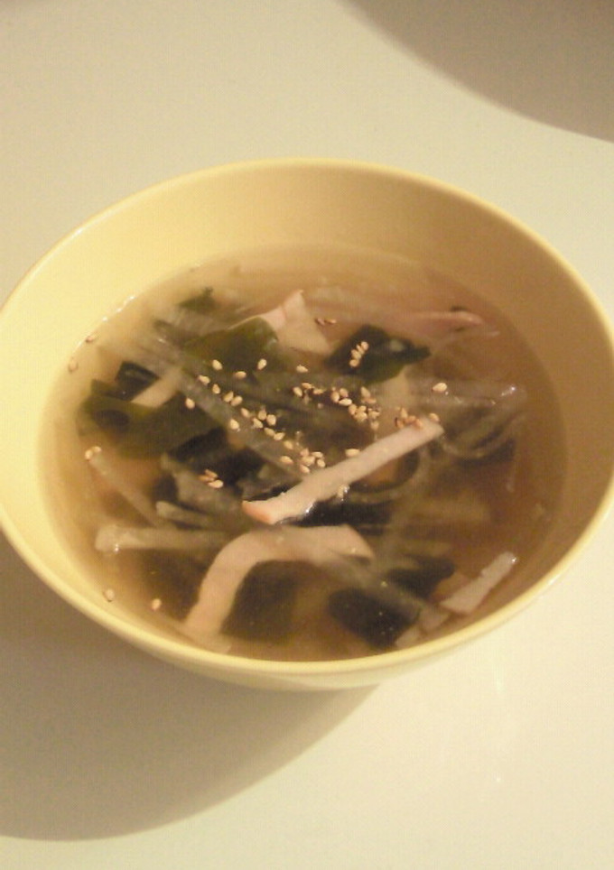 大根とハムとわかめのスープ-レシピのメイン写真