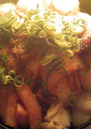 帆立とキムチと温泉卵のコチュジャン丼-レシピのメイン写真