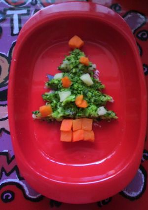 クリスマス離乳食 ポテサラツリー-レシピのメイン写真